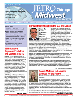 Midwest NEWSLETTER Illinois • Indiana • Iowa • Kansas • Michigan • Minnesota • Missouri • Nebraska • North Dakota • Ohio • South Dakota • Wisconsin