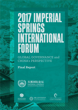 GLOBAL GOVERNANCE and CHINA's PERSPECTIVE Final Report