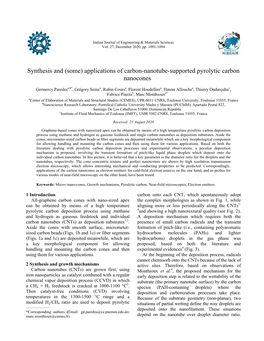 Synthesis and (Some) Applications of Carbon-Nanotube-Supported Pyrolytic Carbon Nanocones