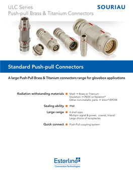 ULC Series Push-Pull Brass & Titanium Connectors