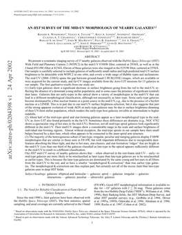 Arxiv:Astro-Ph/0204398 V1 24 Apr 2002 P 2 T S As F 1 a H R a a P B B E E C M S P J S a a I O S 1 R L S S I I P Hu I C N