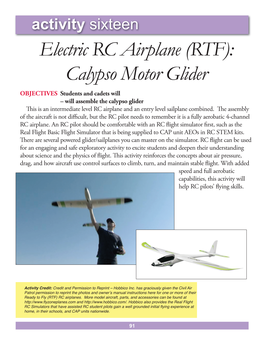 Electric RC Airplane (RTF): Calypso Motor Glider