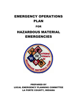 Emergency Operations Plan Hazardous Material