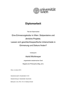 Diplomarbeit