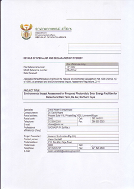 Environmental Affairs and Tourism, Roodevallei Country Lodge, Roodeplaat Dam, Pretoria, 20-21 October 1998