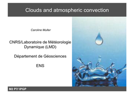 Clouds and Atmospheric Convection