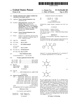 (12) United States Patent (10) Patent No.: US 9.434,684 B2 Wasa Et Al