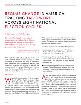 Regime Change in America: Tracking Tag’S Work Across Eight National Election Cycles