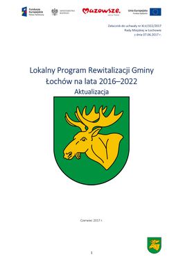 Lokalny Program Rewitalizacji Gminy Łochów Na Lata 2016–2022 Aktualizacja