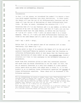 Some Notes on Differential Operators