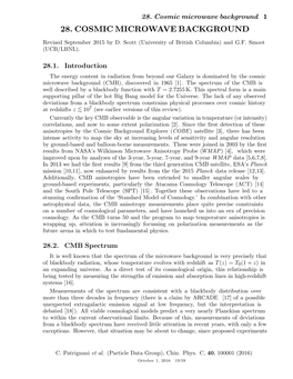 Cosmic Microwave Background 1 28