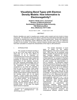 Visualizing Bond Types with Electron Density Models: How Informative Is Electronegativity?