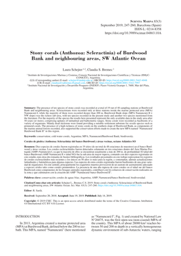 Stony Corals (Anthozoa: Scleractinia) of Burdwood Bank and Neighbouring Areas, SW Atlantic Ocean