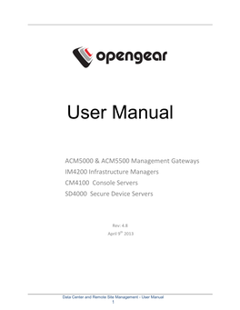 Opengear User Manual