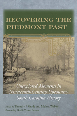 Unexplored Moments in Nineteenth-Century Upcountry South Carolina History
