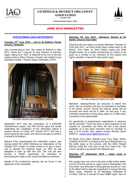 Lichfield & District Organists' Association