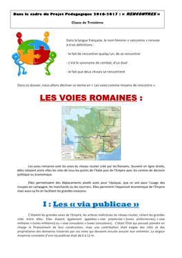 Les Voies Romaines