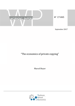 “The Economics of Private Copying”