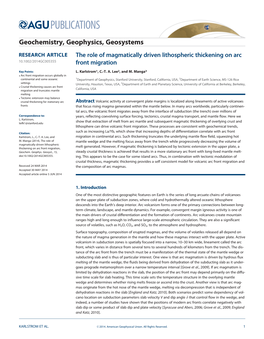 The Role of Magmatically Driven Lithospheric Thickening on Arc Front Migration