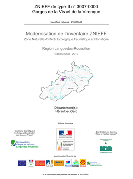 Fiche ZNIEFF Languedoc-Roussillon