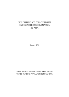 Sex Preference for Children Sex
