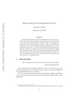 Arxiv:2106.07269V2 [Math.NT] 20 Jun 2021