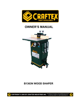 B1363n Wood Shaper 2