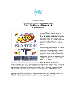 NERF: the Ultimate Blaster Book by Nathaniel Marunas