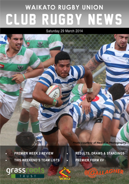 CLUB RUGBY NEWS Saturday 29 March 2014