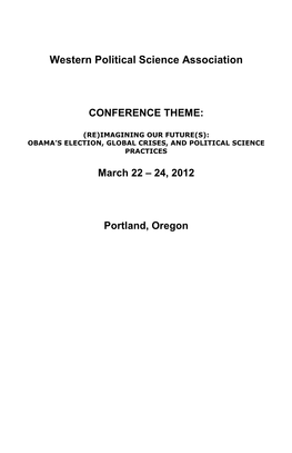 2012 Portland Meeting