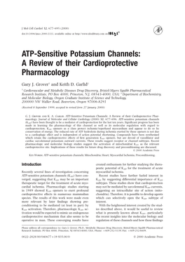 ATP-Sensitive Potassium Channels: a Review of Their Cardioprotective Pharmacology