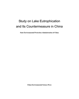 Study on Lake Eutrophication and Its Countermeasure in China