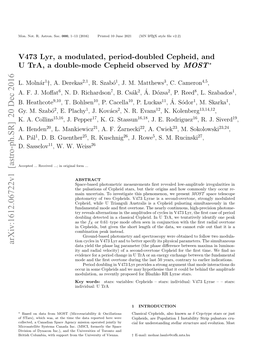 V473 Lyr, a Modulated, Period-Doubled Cepheid, and U Tra