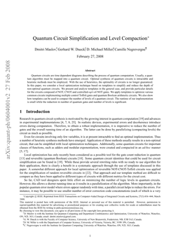 Quantum Circuit Simplification and Level Compaction