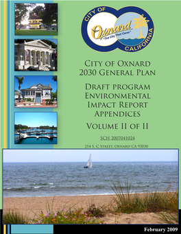 City of Oxnard 2030 General Plan Draft Program Environmental Impact Report Appendices Volume II of II
