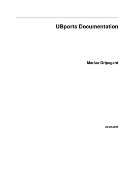 Ubports Documentation