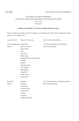 G.N. 5612 Xx Electoral Affairs Commission