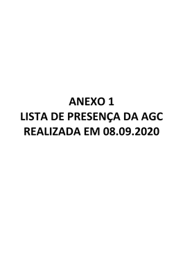 Anexo 1 Lista De Presença Da Agc Realizada Em 08.09.2020