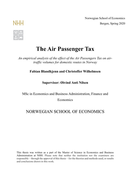 The Air Passenger Tax