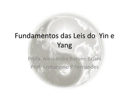 Fundamentos Das Leis Do Yin E Yang