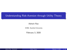 Understanding Risk-Aversion Through Utility Theory