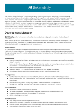 Development Manager