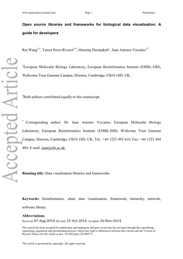 Open Source Libraries and Frameworks for Biological Data Visualisation: a Guide for Developers