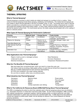 Thermal Spraying