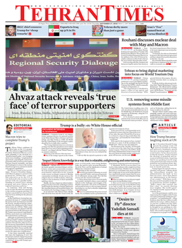 Ahvaz Attack Reveals 'True Face' of Terror Supporters