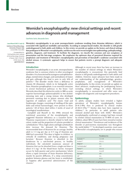 Wernicke's Encephalopathy