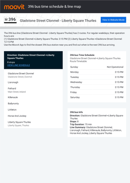 396 Bus Time Schedule & Line Route