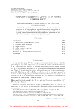 Computing Reflection Length in an Affine Coxeter Group