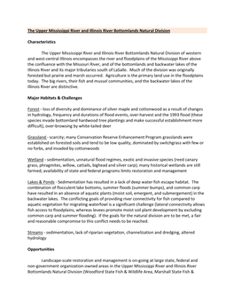 The Upper Mississippi River and Illinois River Bottomlands Natural Division