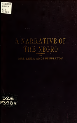 A Narrative of the Negro